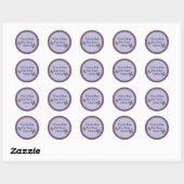 ビジネス モザイク蝶のサンクスカード ラウンドシール (シート)