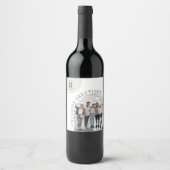 ビジネス モダン アーキテクチャ フォト クリスマス ホリデー ワインラベル (正面)