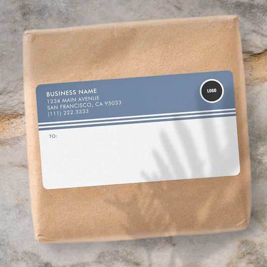 ビジネス・ラウンド・ロゴ郵送ラベル ラベル