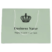 ビジネス ロイヤル クラウン セージグリーン 紙 ショッピングバッグ ラージペーパーバッグ (正面)