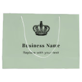 ビジネス ロイヤル クラウン セージグリーン 紙 ショッピングバッグ ラージペーパーバッグ (裏面)