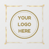 ビジネス ロゴのアップロード 企業ロゴ カスタム ゴールド ウィンドウサイン (シート)