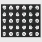 ビジネス ロゴまたは任意の画像 & 編集可能なテキスト ラッピングペーパー (フラット)