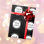 ビジネス ロゴまたは任意の画像 & 編集可能なテキスト ラッピングペーパー