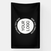 ビジネス ロゴまたは任意の画像 & 編集可能なテキスト 横断幕 (縦)