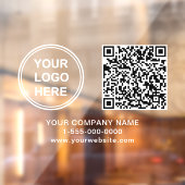 ビジネス ロゴを作成する QR コード 水平 ウィンドウサイン (シート2)