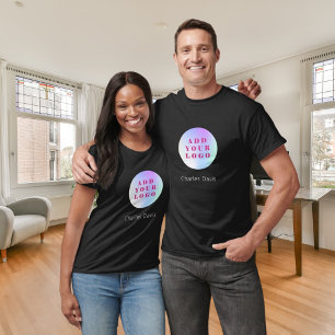 ビジネス・ロゴ黒人従業員のワークウェア名 Tシャツ