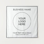 ビジネス ロゴ イベント セミナー パーティー スクエア タペストリー (正面)