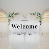 ビジネス ロゴ ウェルカム オープニング アワーズ ユーカリ ウィンドウサイン