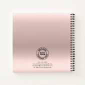 ビジネス ロゴ エレガント ミニマル カスタム ノートブック (裏面)
