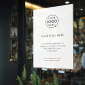 ビジネス ロゴ | オリジナルのモダンな白 ウィンドウサイン