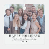 ビジネス ロゴ クリスマス メタルオーナメント (正面)