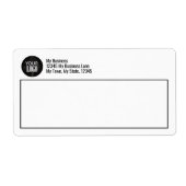 ビジネス ロゴ シンプル 戻り先住所 ラベル (正面)