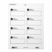 ビジネス ロゴ シンプル 戻り先住所 ラベル (フルシート)