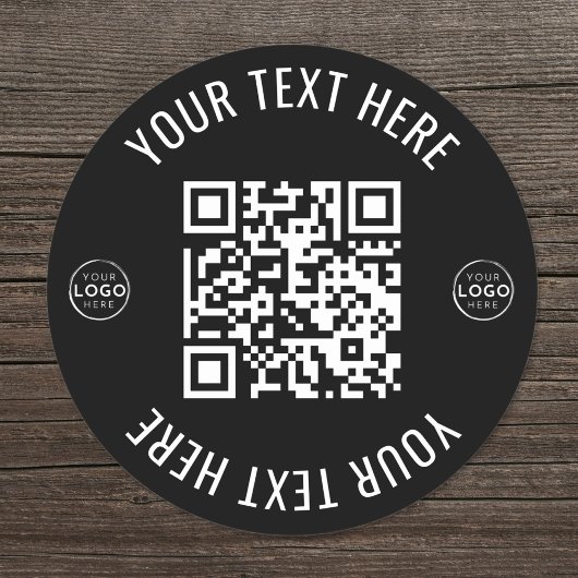 ビジネス ロゴ スキャン QR コード ラウンドシール