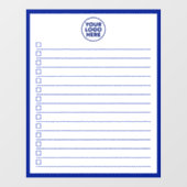 ビジネス ロゴ ネイビーブルー ホワイトボード やることリスト ウィンドウサイン (シート)