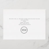 ビジネス ロゴ ハッピー ホリデー クリスマス ツリー ゴールド (裏面)