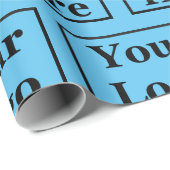 ビジネス ロゴ パターン 空色 テンプレート ラッピングペーパー (ロールコーナー)