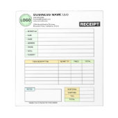 ビジネス ロゴ パッド | 領収書 支払い 請求書 レシート (正面)