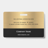 ビジネス ロゴ フォト ゴールド ブラック バッジ (裏面)