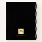 ビジネス ロゴ ブラック ゴールド ネーム 年 ノートブック (裏面)