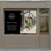 ビジネス ロゴ | ブラック スタイリッシュ プロモーション フォト ウィンドウサイン