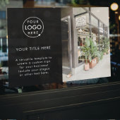 ビジネス ロゴ | ブラック スタイリッシュ プロモーション フォト ウィンドウサイン