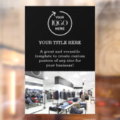 ビジネス ロゴ ブラック プロフェッショナル プロモーション 写真 ウィンドウサイン (シート2)