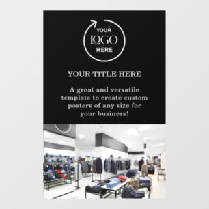 ビジネス ロゴ ブラック プロフェッショナル プロモーション 写真 ウィンドウサイン