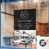 ビジネス ロゴ ブラック プロフェッショナル プロモーション 写真 ウィンドウサイン (カフェ窓)