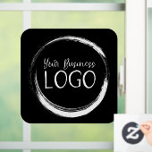 ビジネス ロゴ ブラック ラウンド コーナー スクエア ウィンドウサイン (ホーム)