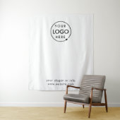 ビジネス ロゴ | プロフェッショナル ホワイト フォト バックドロップ タペストリー (インサイチュ)