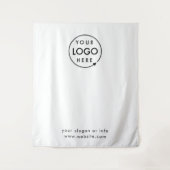 ビジネス ロゴ | プロフェッショナル ホワイト フォト バックドロップ タペストリー (正面)