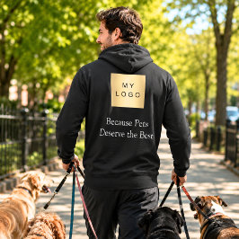 ビジネス ロゴ ペット 犬の散歩スタッフ ワークウェア パーカ