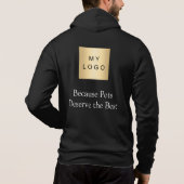 ビジネス ロゴ ペット 犬の散歩スタッフ ワークウェア パーカ (裏面)