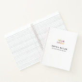 ビジネス ロゴ ミニマル ホワイト ノートブック (内部)