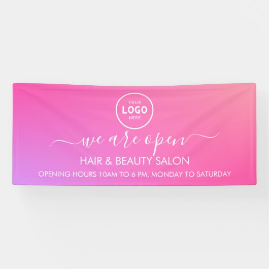 ビジネス ロゴ モダン プロフェッショナル 6フィート バナー 横断幕 (横)