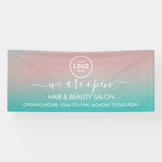 ビジネス ロゴ モダン プロフェッショナル 6フィート バナー 横断幕 (横)