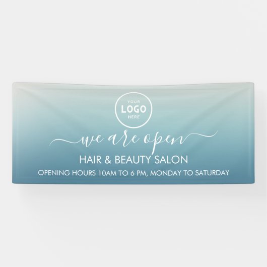 ビジネス ロゴ モダン プロフェッショナル 6フィート バナー 横断幕 (横)