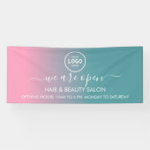 ビジネス ロゴ モダン プロフェッショナル 6フィート バナー 横断幕 (横)