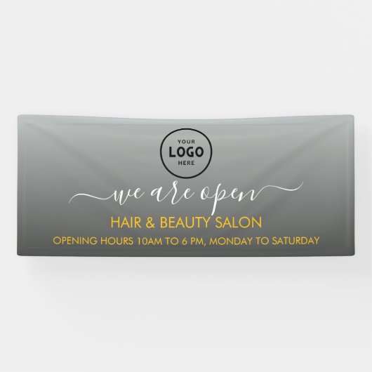 ビジネス ロゴ モダン プロフェッショナル 6' バナー 横断幕 (横)