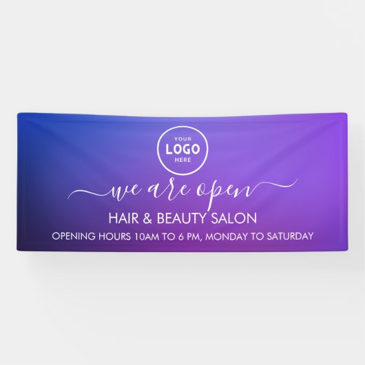 ビジネス ロゴ モダン プロフェッショナル 6' バナー 横断幕 (横)