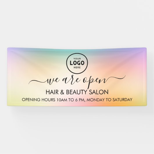 ビジネス ロゴ モダン プロフェッショナル 6' バナー 横断幕 (横)