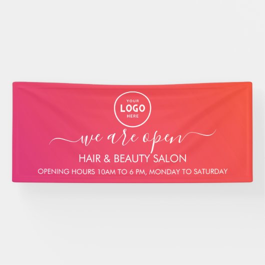 ビジネス ロゴ モダン プロフェッショナル 6' バナー 横断幕 (横)