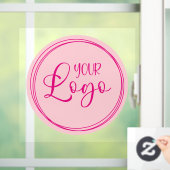 ビジネス ロゴ ライト ピンク サークル ウィンドウサイン (ホーム)