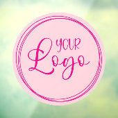 ビジネス ロゴ ライト ピンク サークル ウィンドウサイン (シート3)