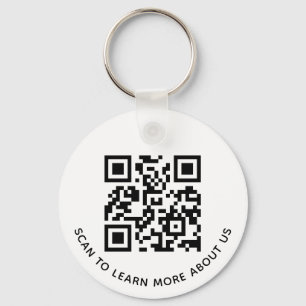 ビジネス ロゴ ラウンド アルミニウム QR コード キーチェーン