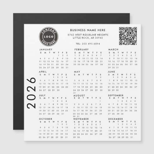 ビジネス ロゴ 会社 従業員 2024年 カレンダー (正面/裏面)