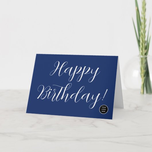 ビジネス ロゴ 会社 法人 マーケティング 誕生日 サンキューカード (正面)