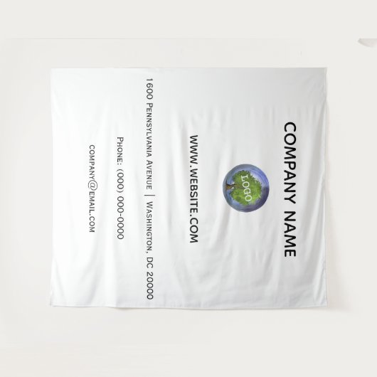 ビジネス ロゴ 会社 背景 タペストリー (正面(横))